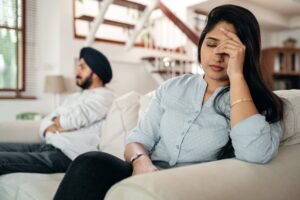 Photo of a couple having a conflict